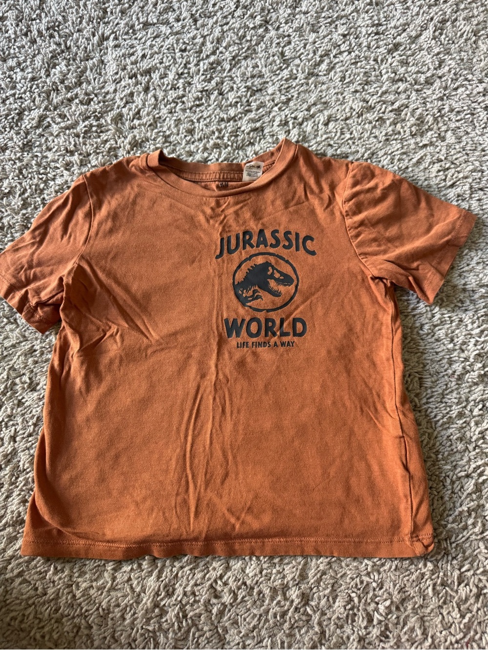 H&M Orange Jurassic World Graphic Tee